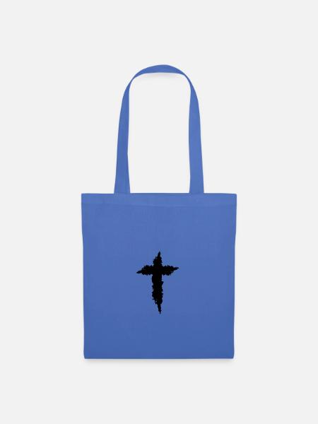 Flammendes Kreuz - Stoffbeutel - Hellblau