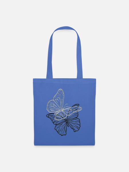 Schmetterling - Stoffbeutel - Hellblau