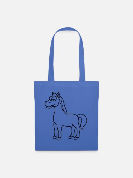 Pferd Comic Tier - Stoffbeutel - Hellblau