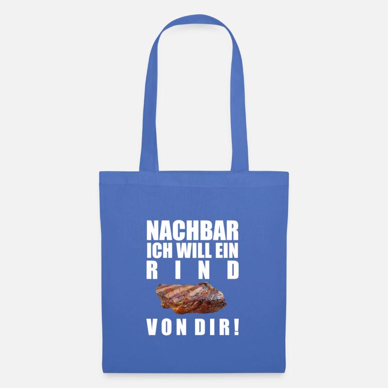 Nachbar, ich will ein Rind von dir - Stoffbeutel - Hellblau