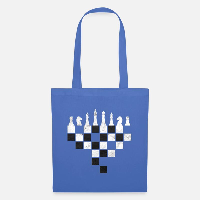 SCHACH - Stoffbeutel - Hellblau