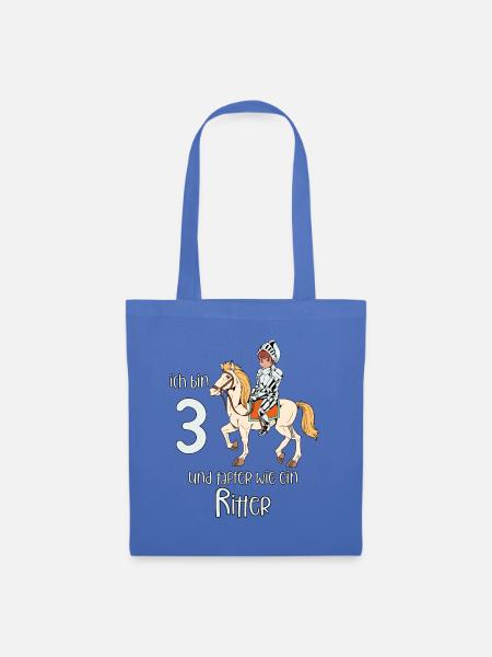 Geburtstagsshirt Ritter - 3 Geburtstag Junge - Stoffbeutel - Hellblau