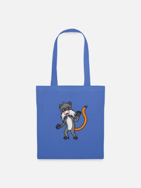 Kawaii Tamarin - Stoffbeutel - Hellblau