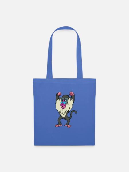 Kawaii Mandrill - Stoffbeutel - Hellblau