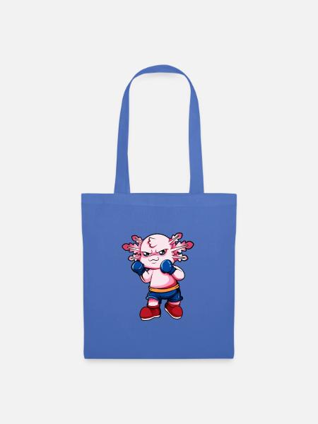 Comic Axolotl macht Karate - Stoffbeutel - Hellblau