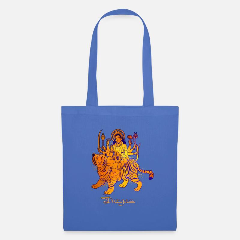 Hindu Gott - Durga - Stoffbeutel - Hellblau