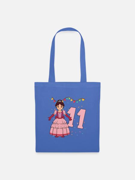 Mit Prinzessin - Mädchen Geburtstag 11 Jahre - Stoffbeutel - Hellblau