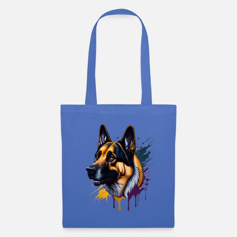 German Shepherd German Shepherd SplashArt - Tote Bag - light blue
