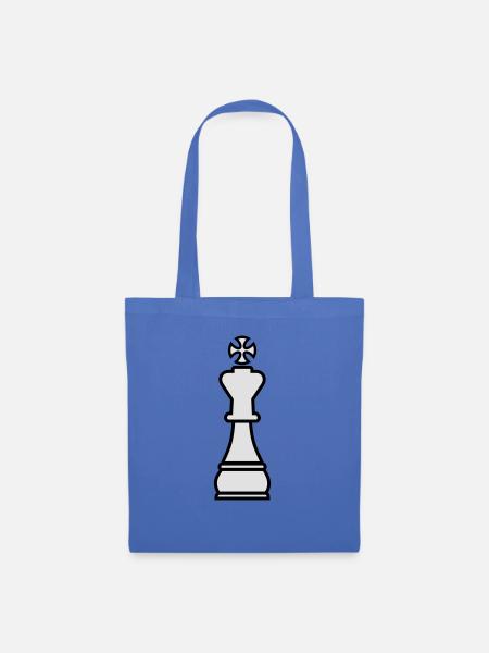 Schach König - Stoffbeutel - Hellblau