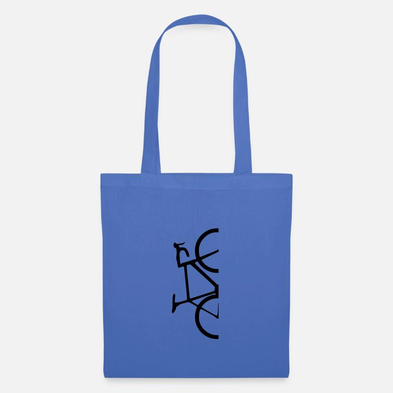 Halbes Rennrad. Geschenk - Stoffbeutel - Hellblau