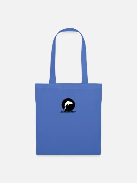 Dolphin Delfine - Stoffbeutel - Hellblau