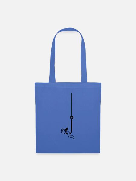 Worm On The Hook - Stoffbeutel - Hellblau
