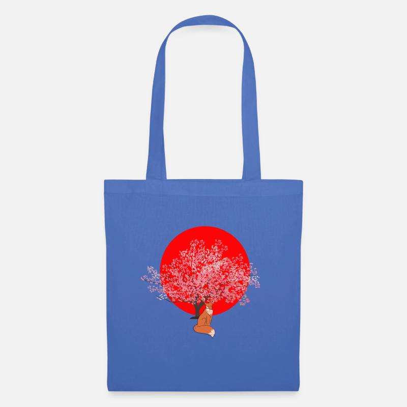 kirschblüte - Stoffbeutel - Hellblau