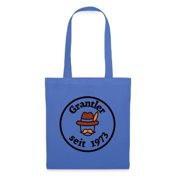 Grantler 1973 - pour anniversaire - Dicton bavarois - Sac en tissu - bleu pâle - Devant