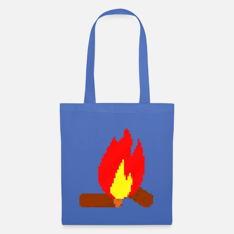 Pixel Feuer pixel fire - Stoffbeutel - Hellblau
