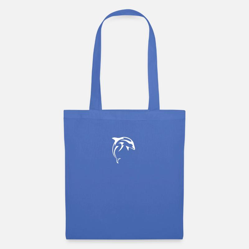 Dolphin Delfine - Stoffbeutel - Hellblau