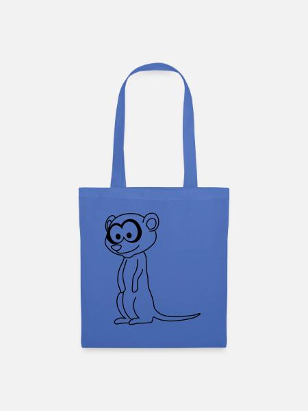 Erdmännchen Comic Tier - Stoffbeutel - Hellblau