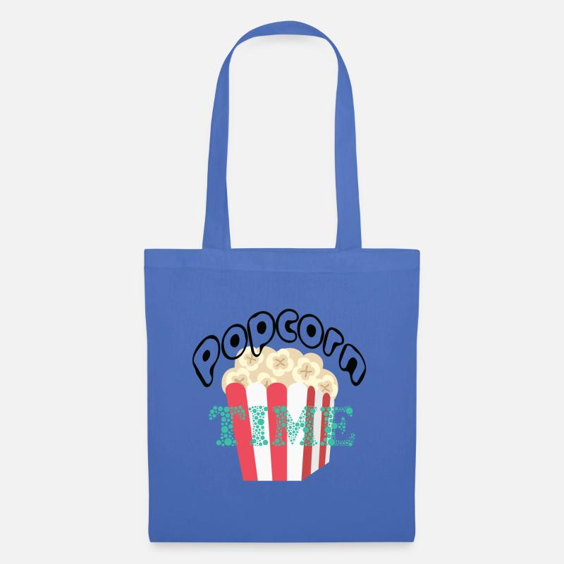 Popcorn Time - Stoffbeutel - Hellblau