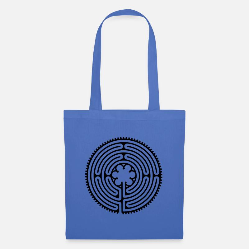 Chartres Labyrinth - Short Way 1 - Stoffbeutel - Hellblau