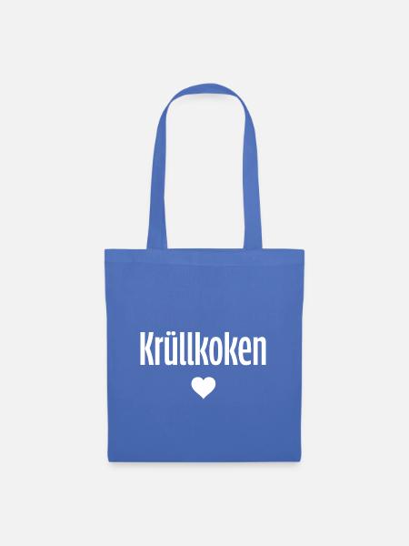 Krüllkoken weiß - Stoffbeutel - Hellblau