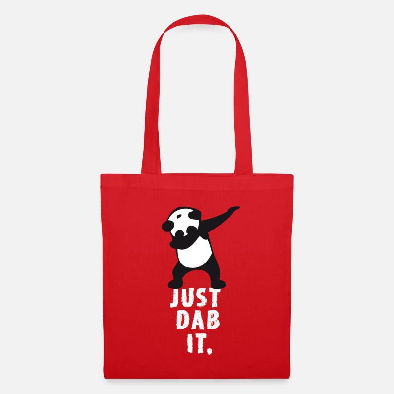 dab just dab it panda dabbing touchdown super victoire - Sac en tissu - rouge