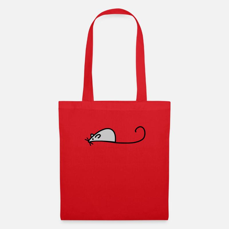 Maus - Stoffbeutel - Rot