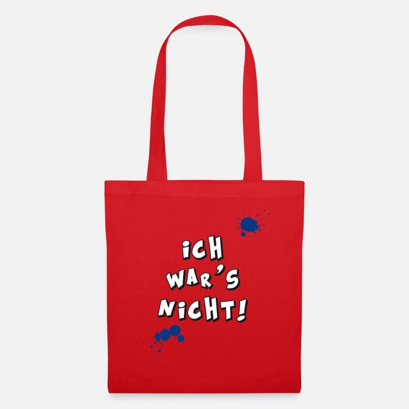 ich wars nicht kinder frech unschuldig fun fleck - Stoffbeutel - Rot