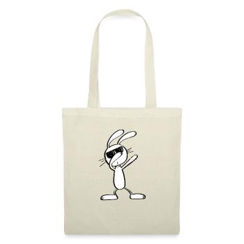 Vintage Dab danse Hare - tamponnant Lapin de Pâques - Sac en tissu - rouge - Devant