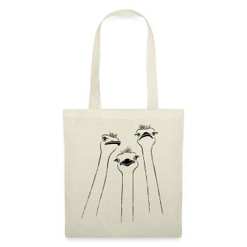 ostrich emu long neck funny bird - Tote Bag - red - Front