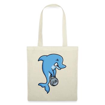 conception forte de forme physique de dauphin - Sac en tissu - rouge - Devant