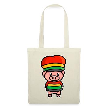 Doux cochon de la Jamaïque - design - Sac en tissu - rouge - Devant