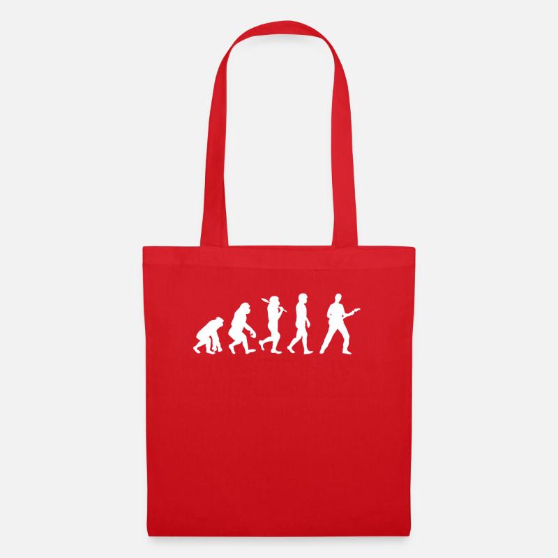 Evolution guitar bass player - Tote Bag - red