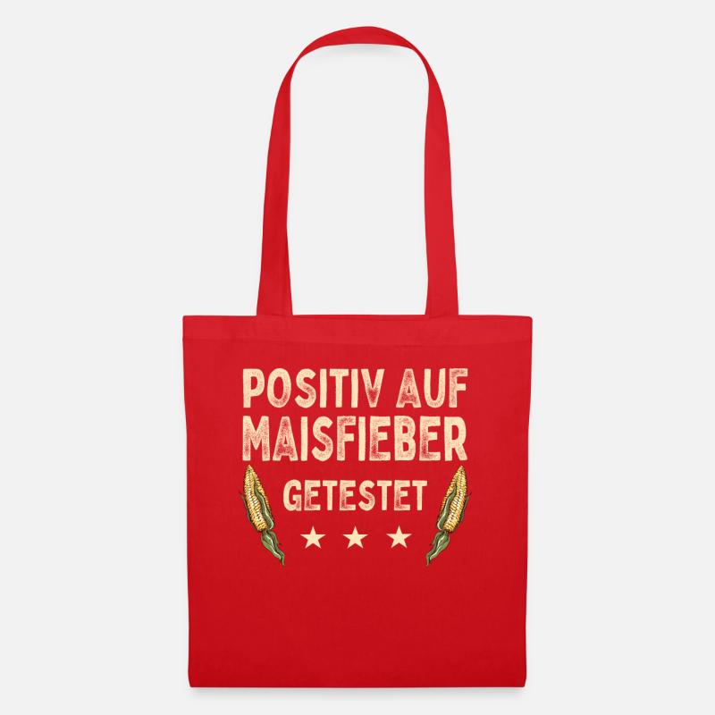 Positiv Auf Maisfieber Getestet Mais Maisernte - Stoffbeutel - Rot