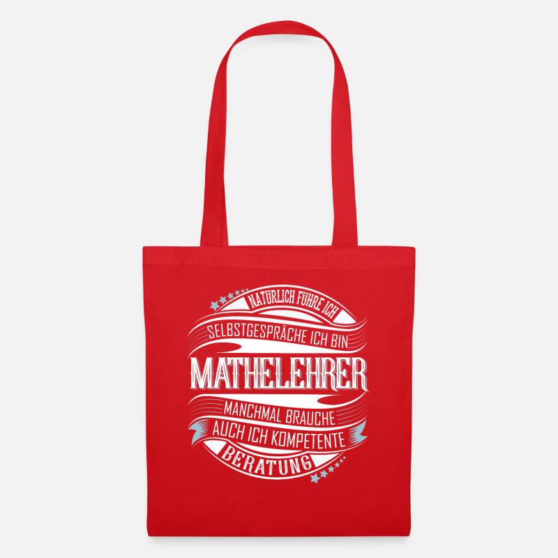 Mathelehrer - Stoffbeutel - Rot