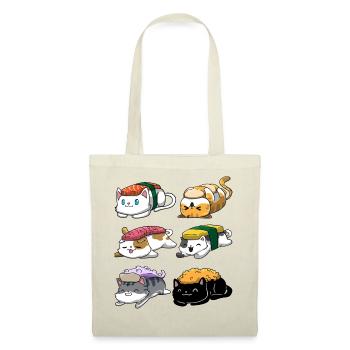 Sushi Katze Anime - Stoffbeutel - Rot - Vorne