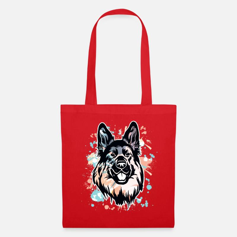 Deutscher Schäferhund - Stoffbeutel - Rot