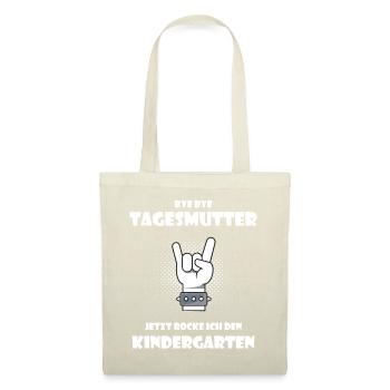 Bye Tagesmutter Jetzt rocke ich den Kindergarten - Stoffbeutel - Rot - Vorne