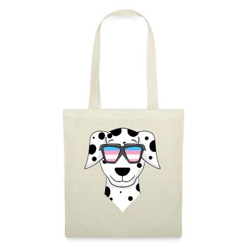 Transgender Dalmatian dog - dog with glasses - Tote Bag - red - Front
