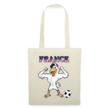 Coq Français Sports France avec Ballon de Football - Sac en tissu - rouge - Devant