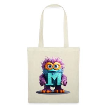 Multicolored Monster with Letter M - Tote Bag - red - Front