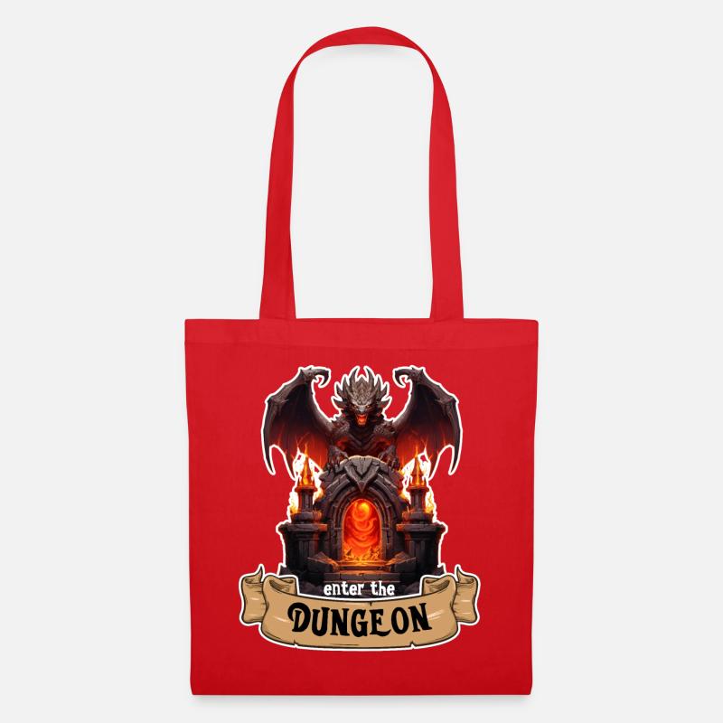 Enter the Dunegon RPG Gate Dragon - Tote Bag - red