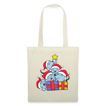 Arbre de Noël de l’arbre de Noël de la souris - Sac en tissu - rouge - Devant