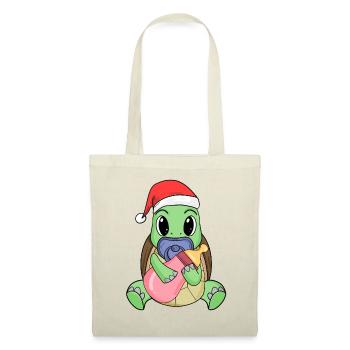 Turtle Baby Christmas - Tote Bag - red - Front