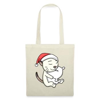 Chat Mignon Colorpoint Shorthair Fatigué Noël - Sac en tissu - rouge - Devant