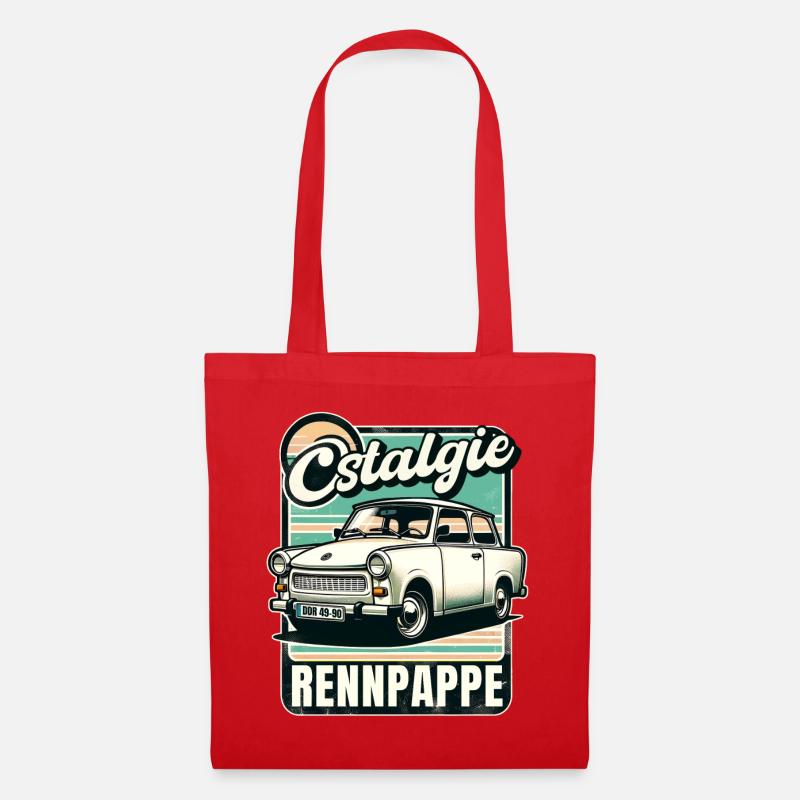 Ostalgie Rennpappe –  601 Trabbi DDR Retro - Stoffbeutel - Rot