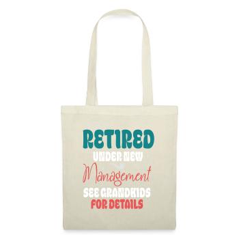 Retired Under New Management See Grandkids Funny - Tote Bag - red - Front