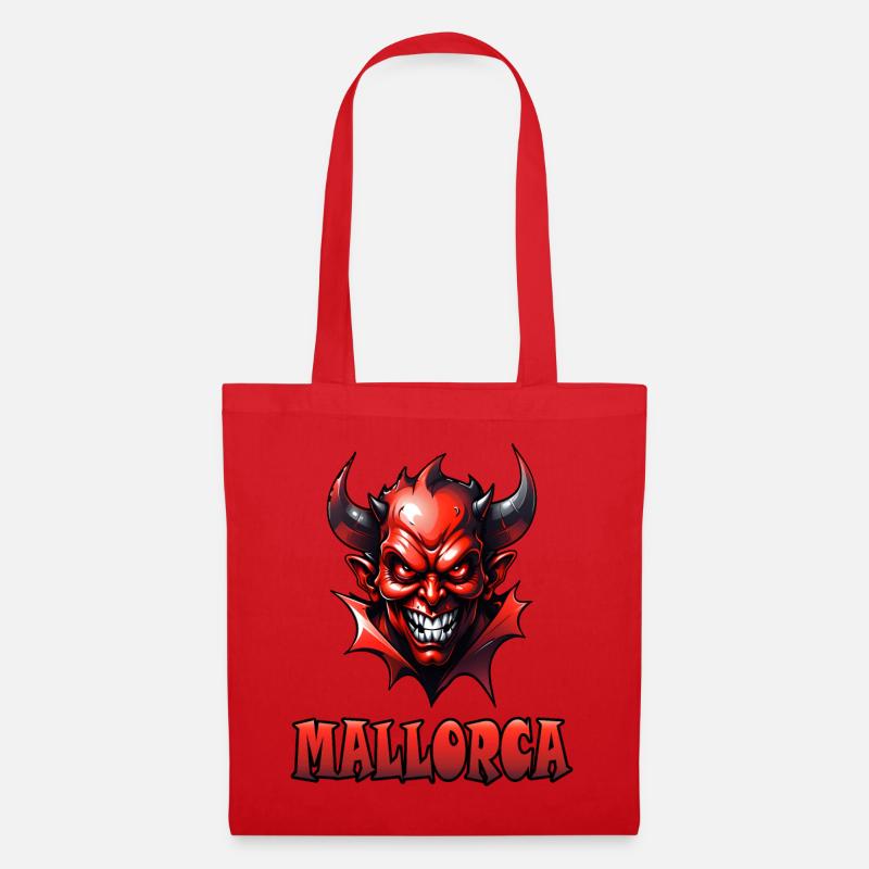 Mallorca with Red Devil - Tote Bag - red