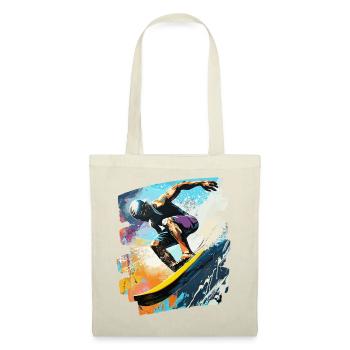 Surfer Surfen Surfbrett Surfing - Stoffbeutel - Rot - Vorne