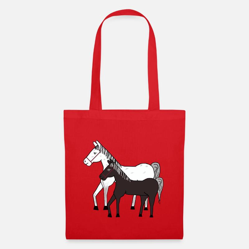 Pferd Pferde Pony - Stoffbeutel - Rot