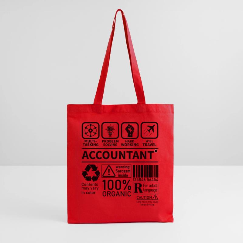 Comptable Multi tâche Résolution de problèmes Travail acharné Sac en tissu